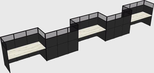 Rectangular cubicles
