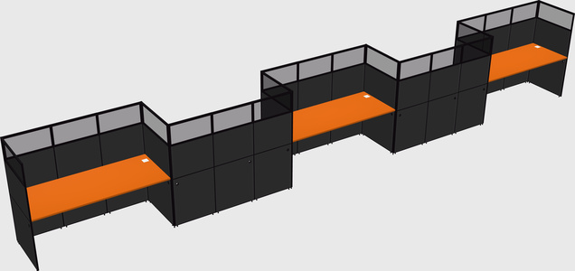 Rectangular cubicles
