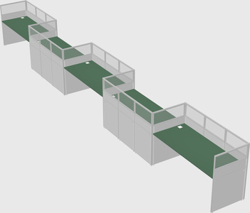 Rectangular cubicles