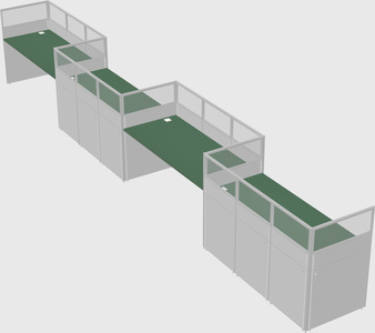 Rectangular cubicles