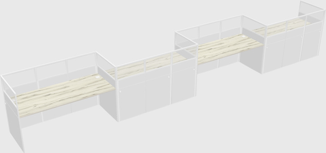 Rectangular cubicles