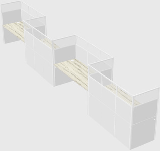 Rectangular cubicles