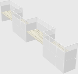 Rectangular cubicles