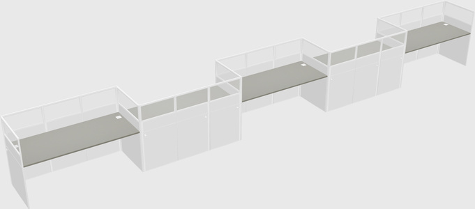 Rectangular cubicles