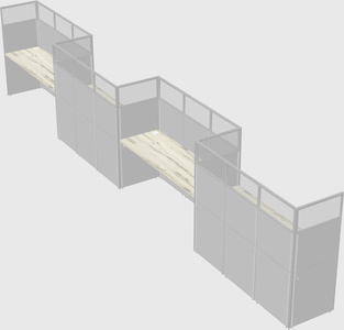 Rectangular cubicles