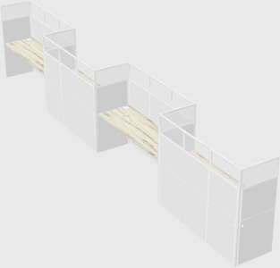 Rectangular cubicles