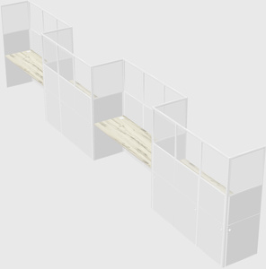 Rectangular cubicles