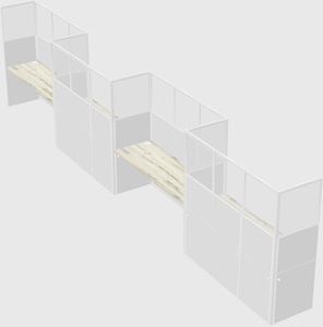 Rectangular cubicles