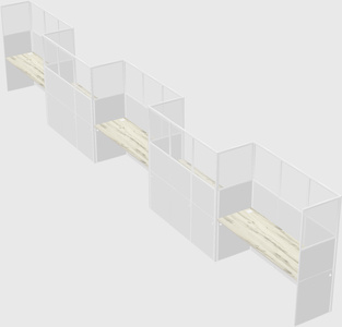 Rectangular cubicles