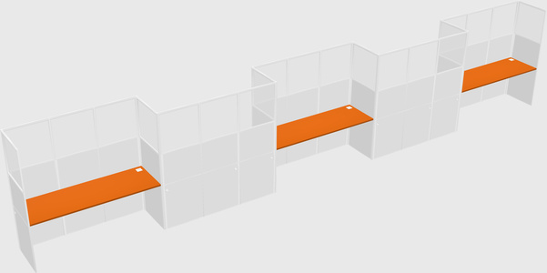 Rectangular cubicles