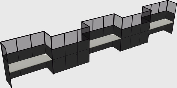 Rectangular cubicles