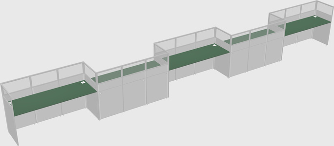Rectangular cubicles