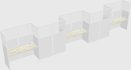 Rectangular cubicles