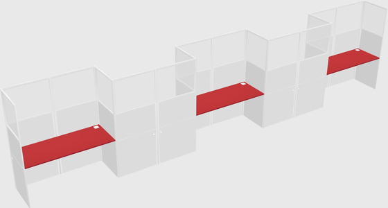 Rectangular cubicles