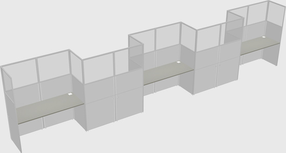 Rectangular cubicles
