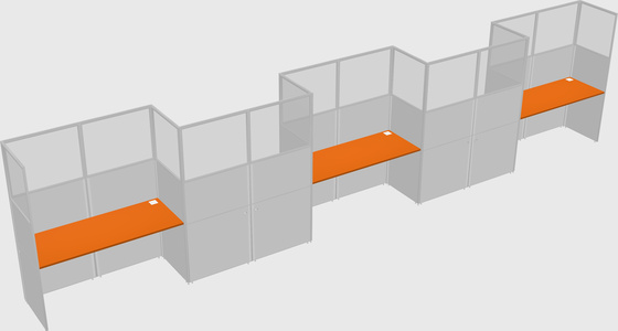 Rectangular cubicles