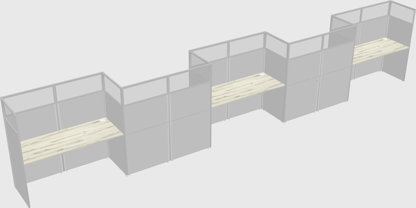Rectangular cubicles