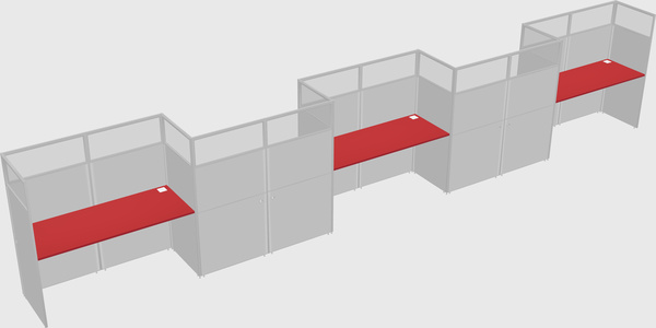 Rectangular cubicles