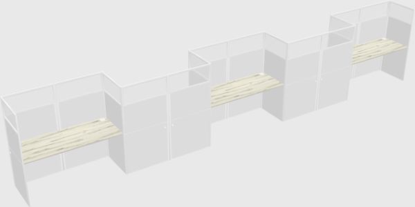Rectangular cubicles