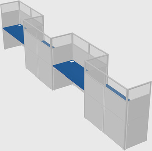 Rectangular cubicles