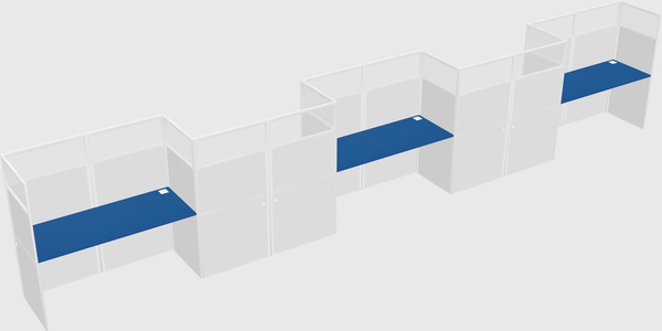 Rectangular cubicles