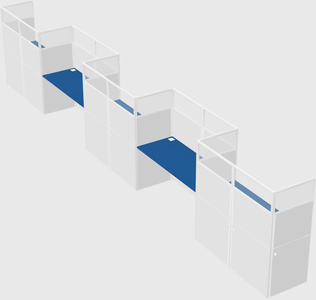 Rectangular cubicles