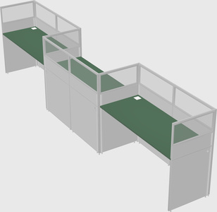 Rectangular cubicles