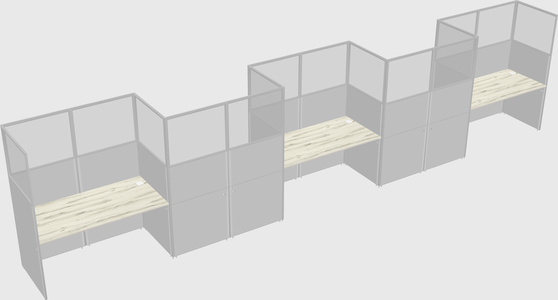 Rectangular cubicles
