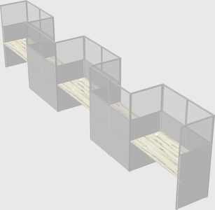 Rectangular cubicles