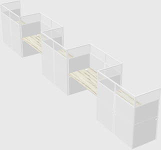 Rectangular cubicles