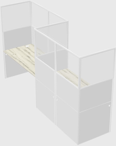 Rectangular cubicles