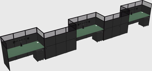 Rectangular cubicles