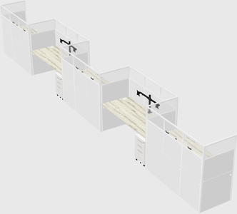 Rectangular cubicles