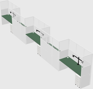 Rectangular cubicles
