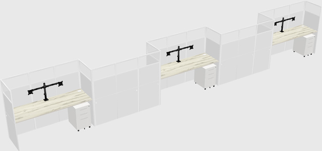 Rectangular cubicles