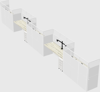 Rectangular cubicles