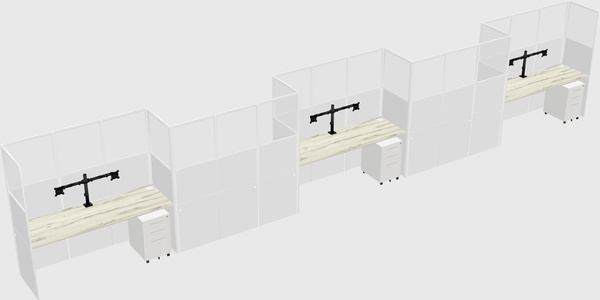 Rectangular cubicles