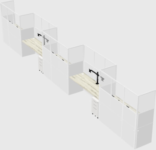 Rectangular cubicles