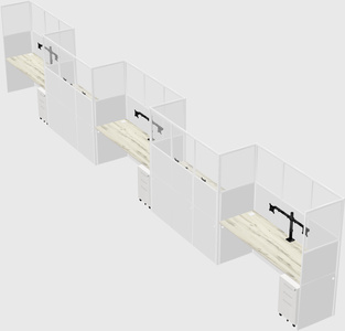 Rectangular cubicles