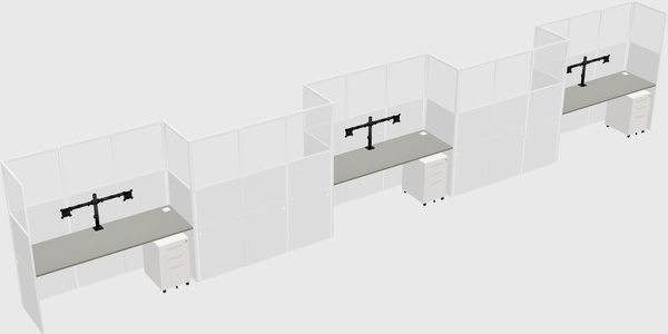 Rectangular cubicles