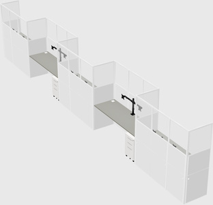 Rectangular cubicles