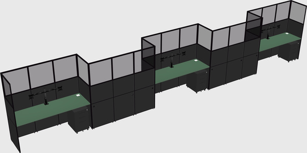 Rectangular cubicles
