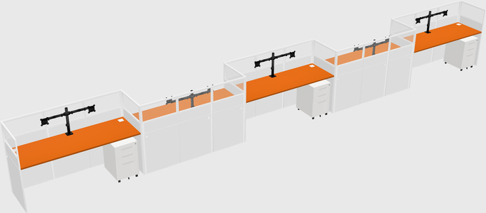 Rectangular cubicles