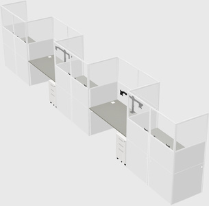 Rectangular cubicles