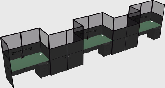 Rectangular cubicles