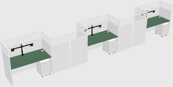 Rectangular cubicles