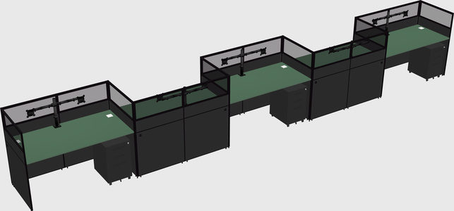 Rectangular cubicles