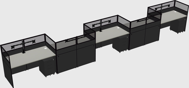 Rectangular cubicles