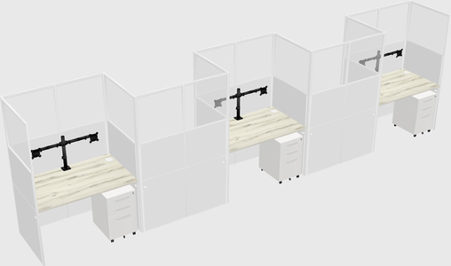Rectangular cubicles
