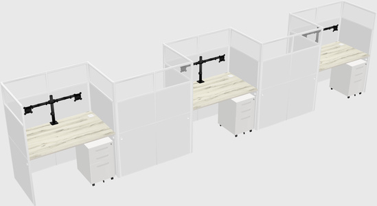 Rectangular cubicles